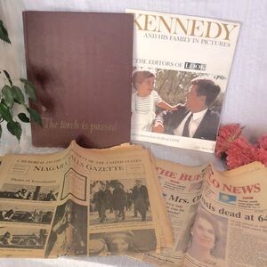 JOHN F KENNEDY LOOK magazine, Commerative Collectors book, 2 historical …
